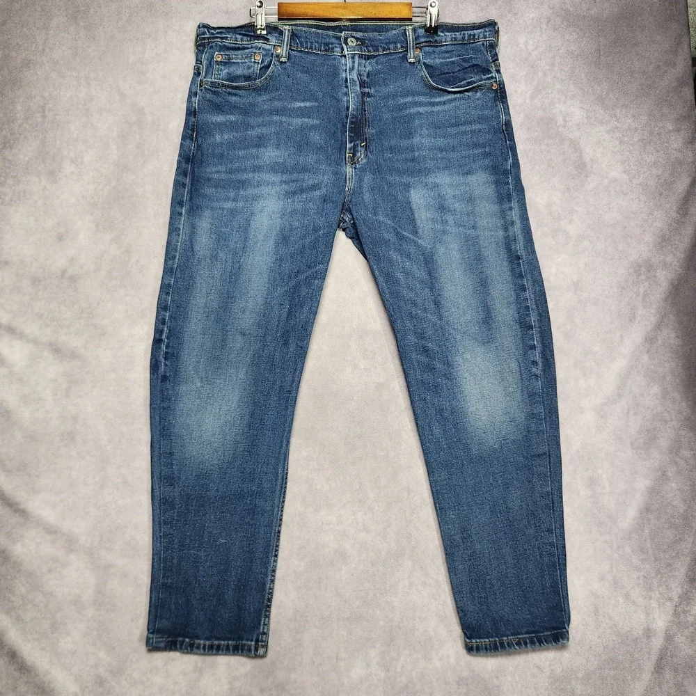 Levis‎ 569 Tapered Leg Altered Mens Jeans 38x30 Medium Wash Denim Zipper Fly